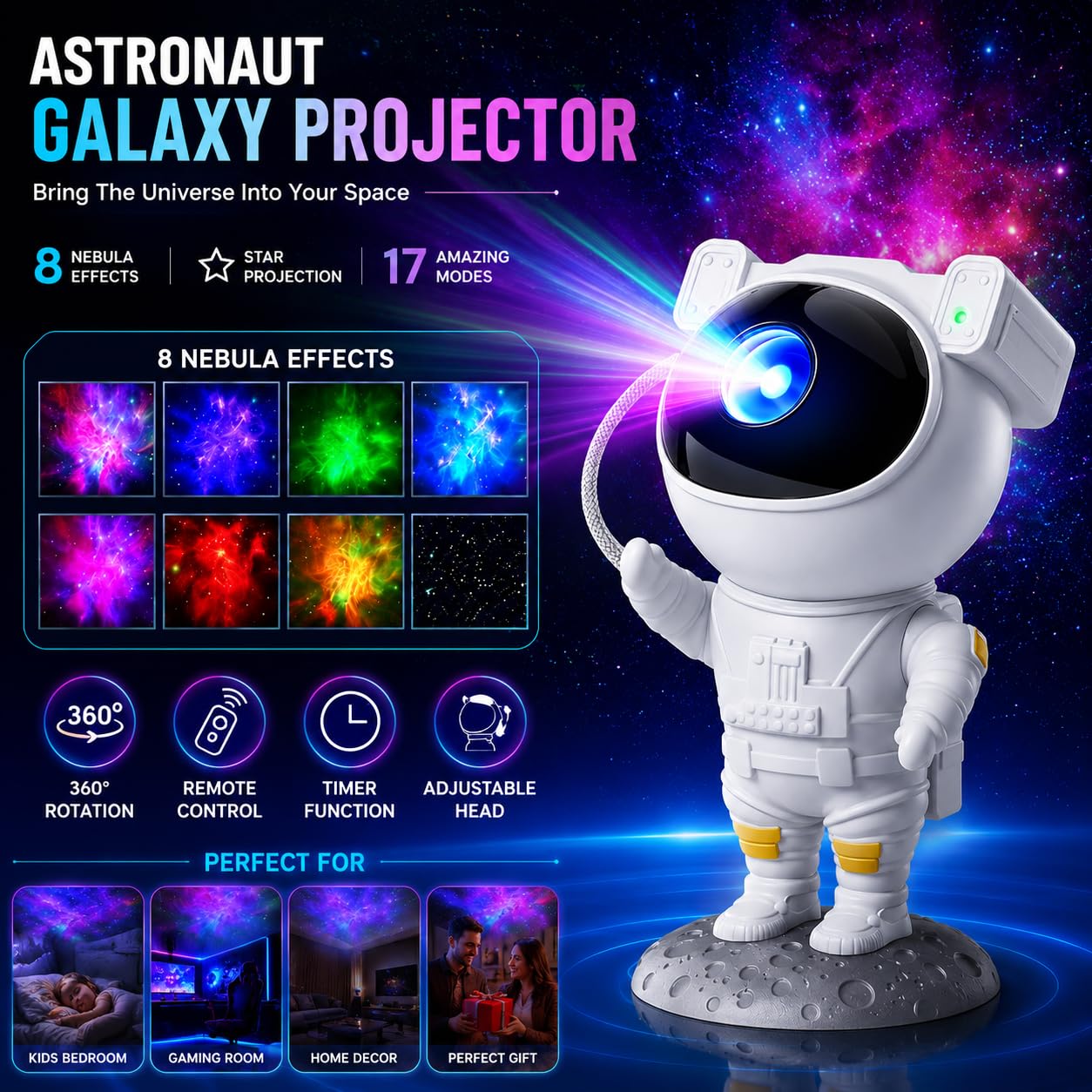 Astronaut Nebula Lamp image 6